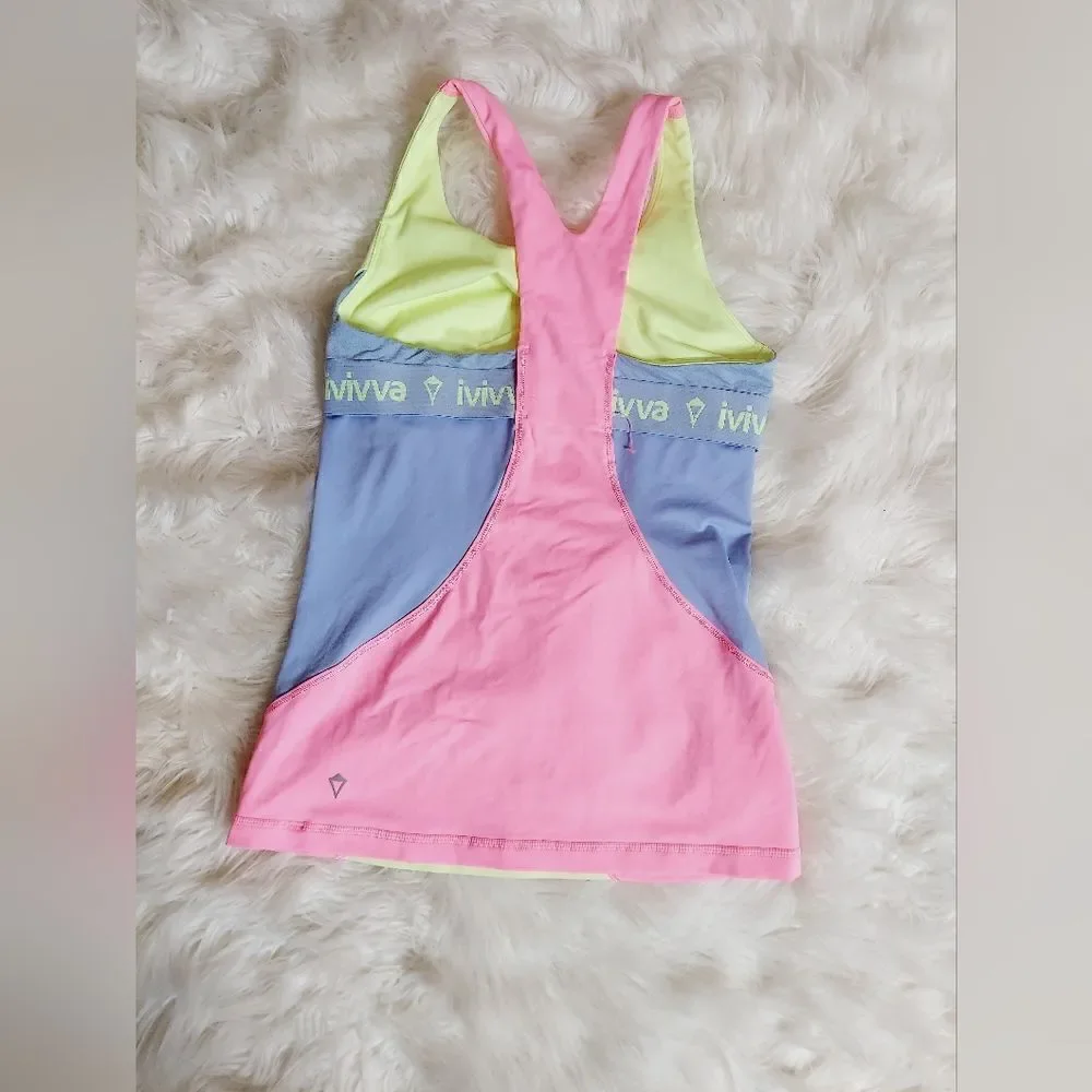 ‎Ivivva girls tri-color athletic top